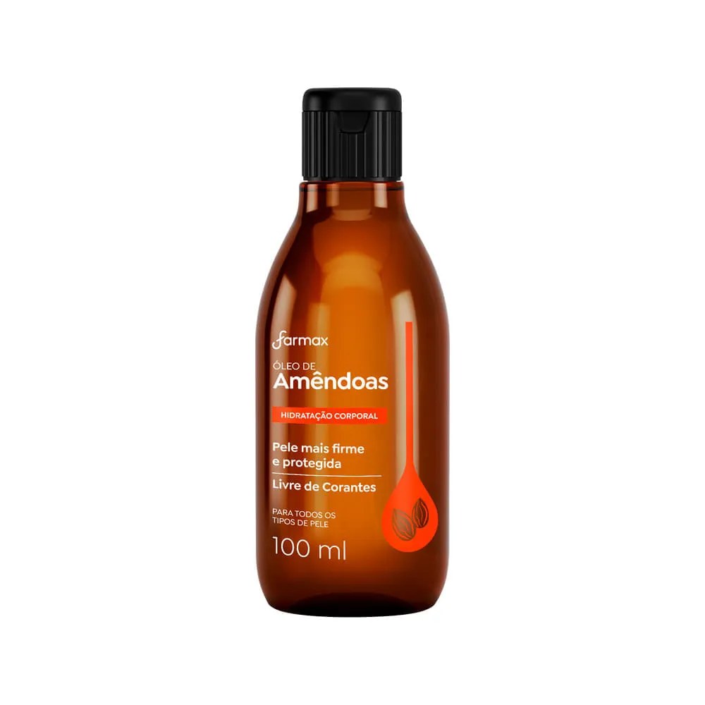 Oleo Corporal Farmax 100ml Amendoas — foto do produto em fundo branco
