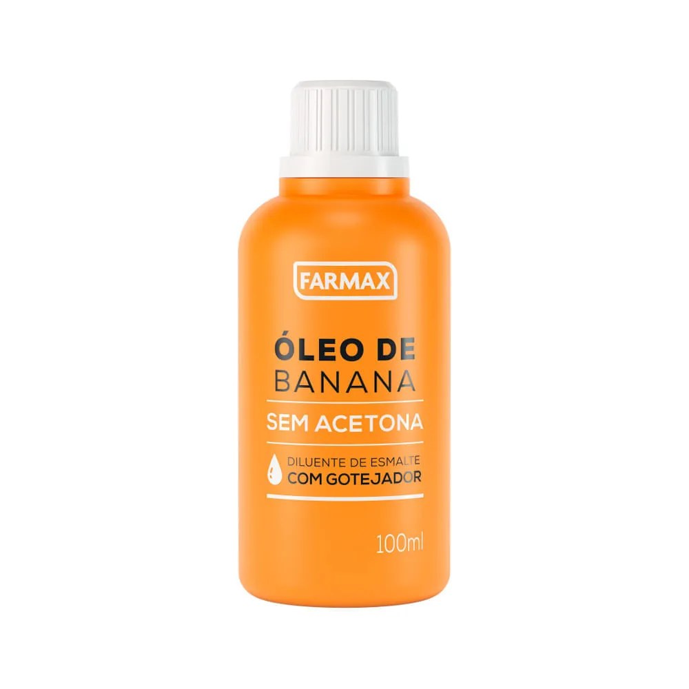 Oleo De Banana Farmax 100ml Sem Acetona — foto do produto em fundo branco