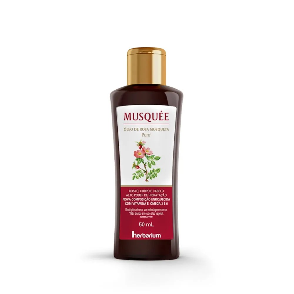 Óleo De Rosa Mosqueta Musquee Puro 50ml — foto do produto em fundo branco