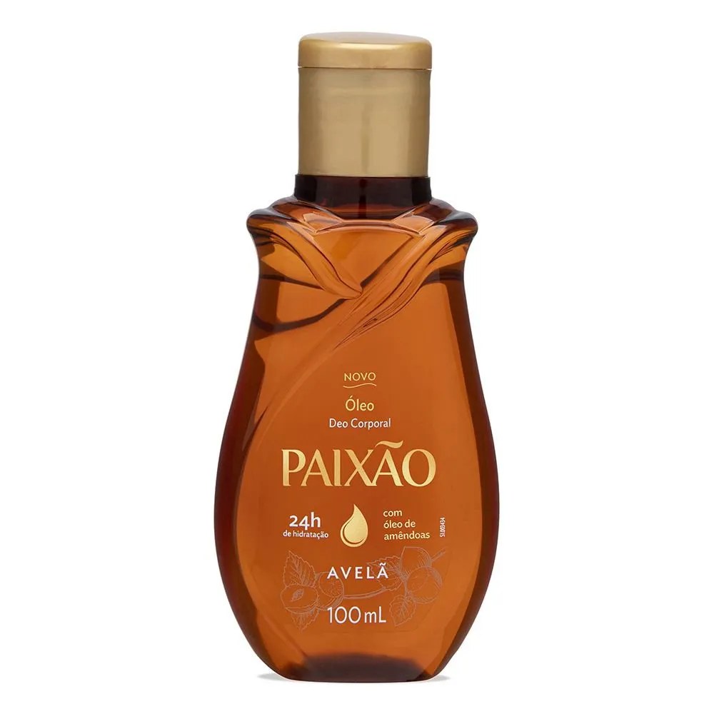 Óleo Deo Corporal Paixão Avelã 100ml — foto do produto em fundo branco