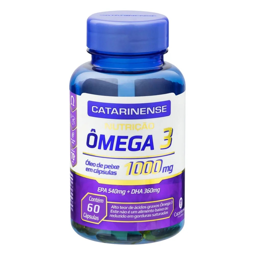 Ômega 3 1000mg Catarinense Com 60 Cápsulas — foto do produto em fundo branco