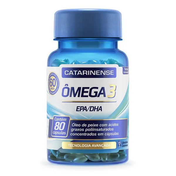 Omega 3 500mg Catarinense Com 80 Capsulas — foto do produto em fundo branco