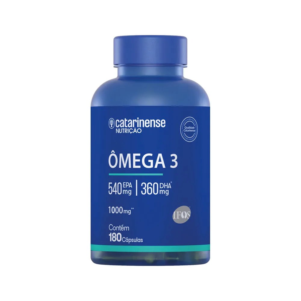 Omega 3 Catarinense 1000mg Com 180 Capsulas — foto do produto em fundo branco