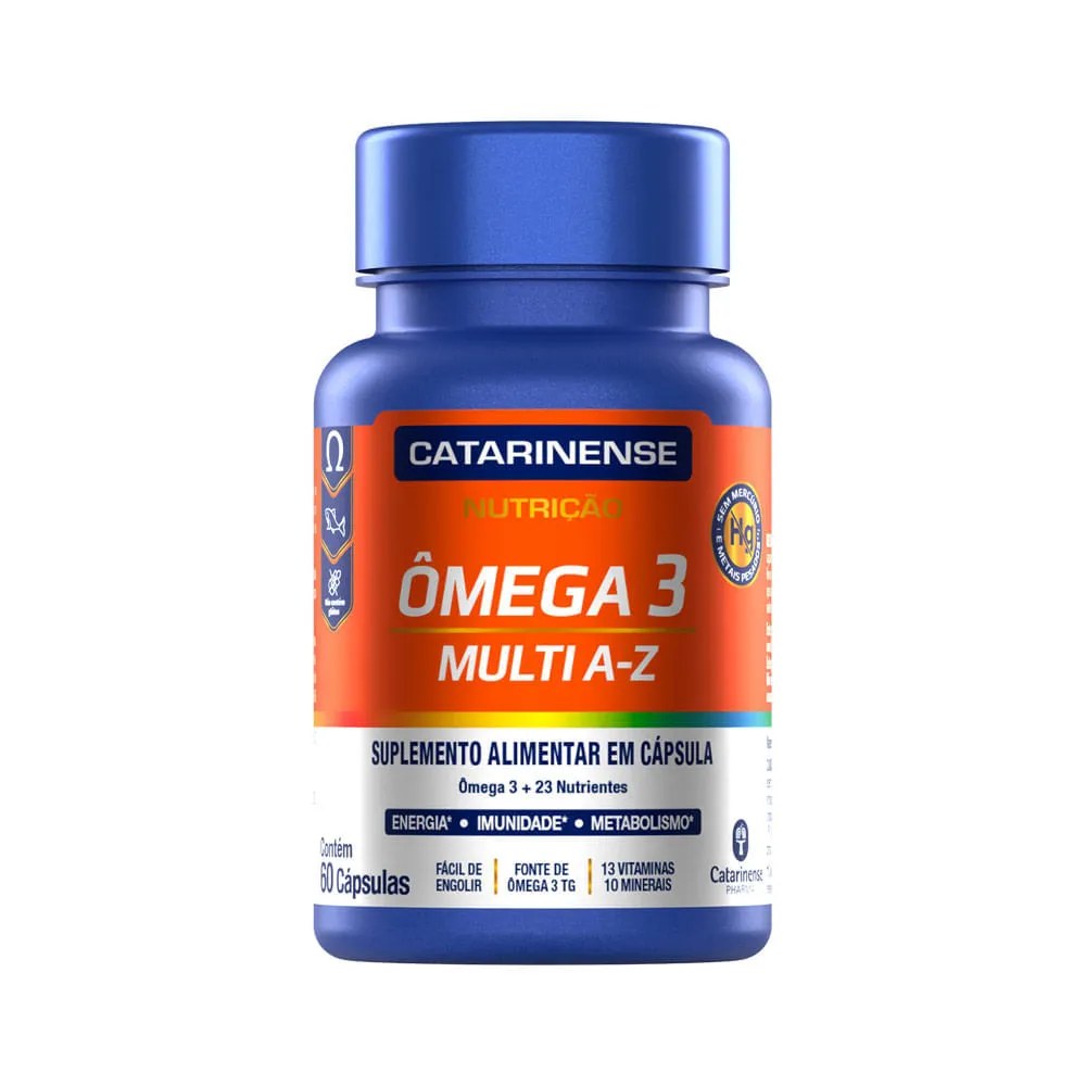 Omega 3 Multi A-z Catarinense Com 60 Capsulas — foto do produto em fundo branco