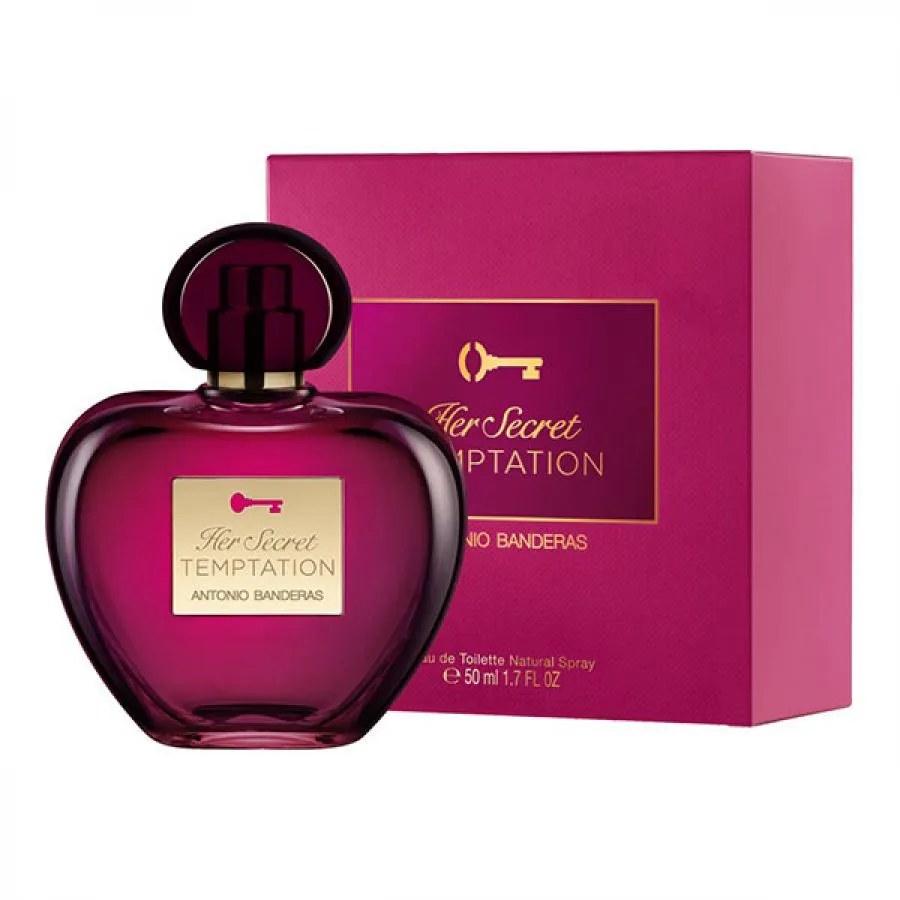 Perfume Antonio Banderas Her Secret Temptation 50ml Edt — foto do produto em fundo branco