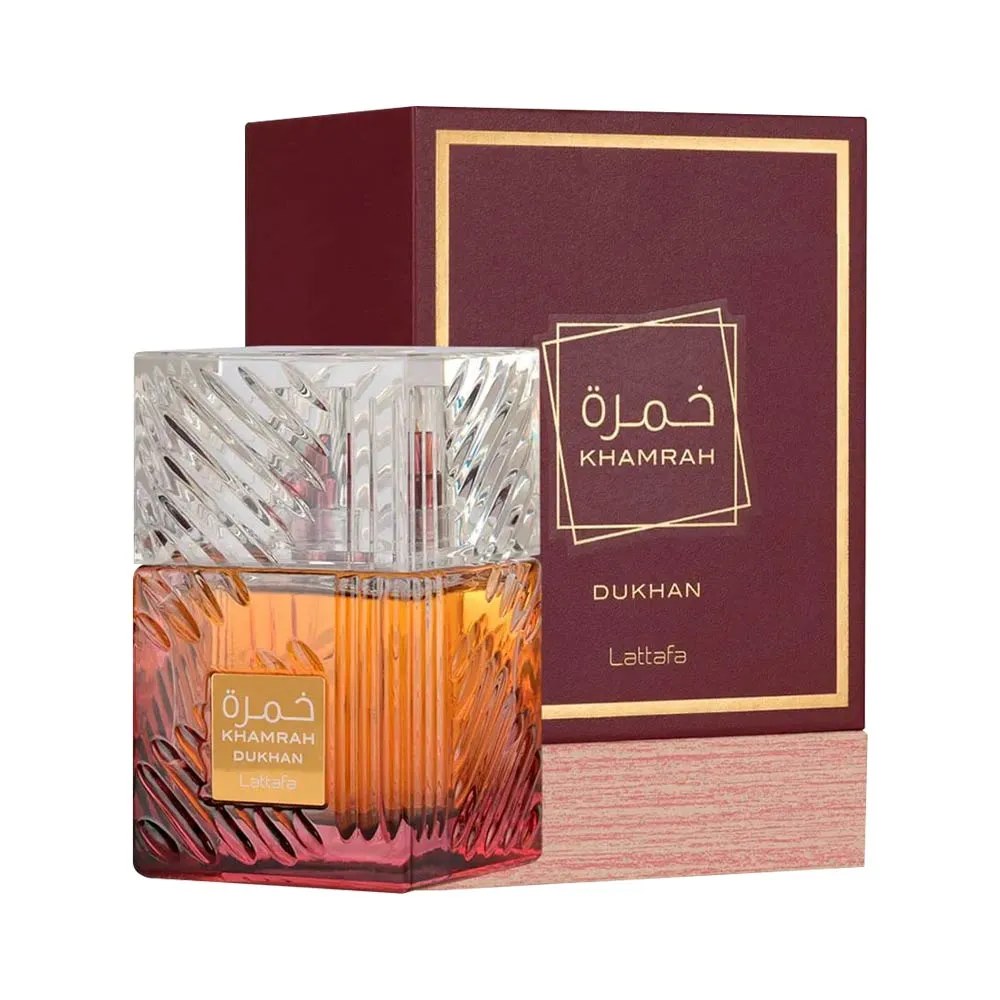 Perfume Masculino Lattafa Khamrah Dukh Edp 100ml — foto do produto em fundo branco