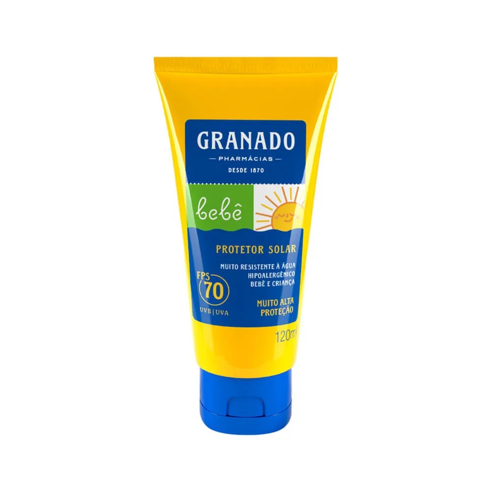 Protetor Solar Granado Bebe Fps70 120ml — foto do produto em fundo branco