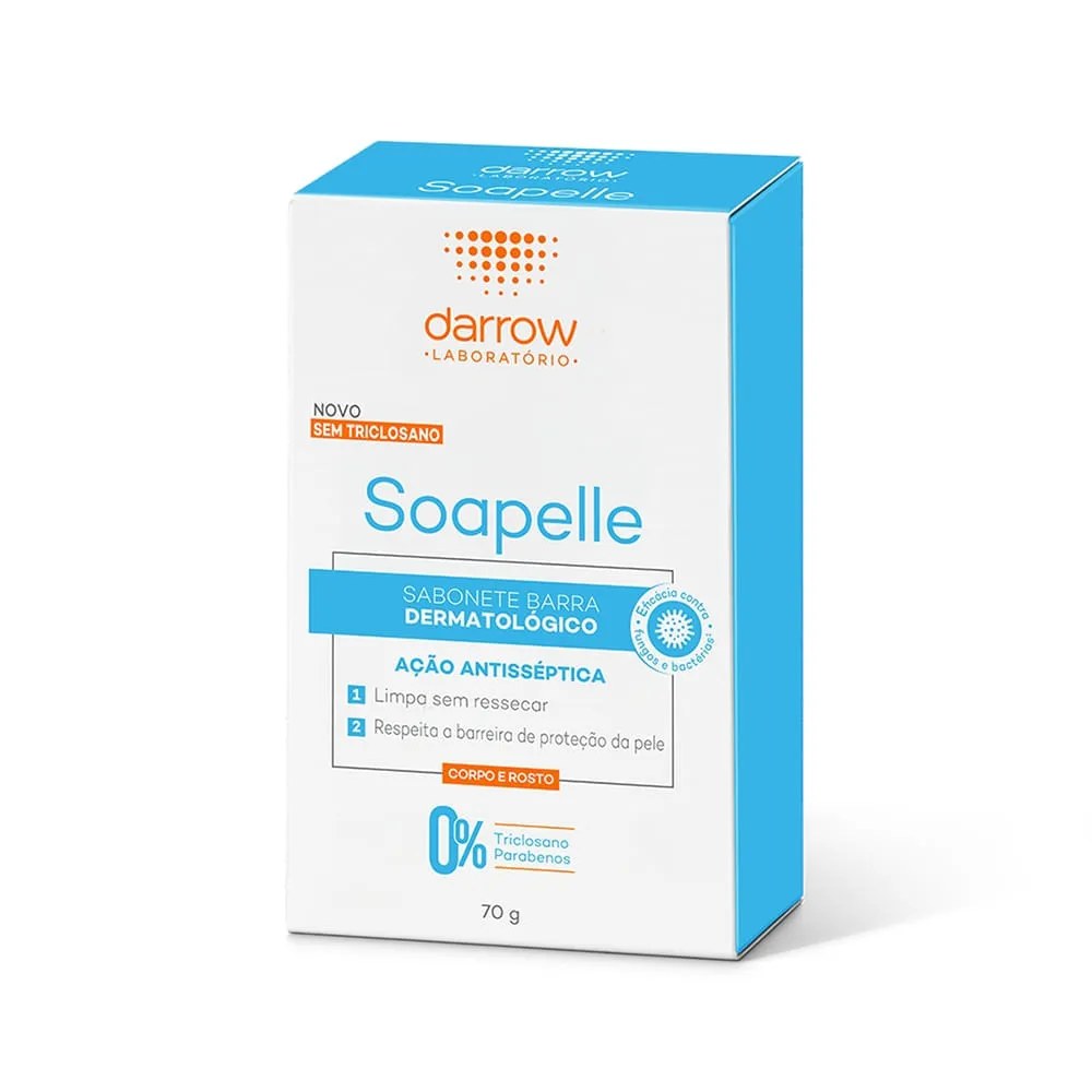 Sabonete Em Barra Antisséptico Darrow Soapelle 70g — foto do produto em fundo branco