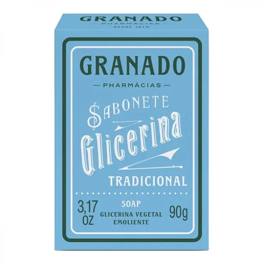 Sabonete Granado Glicerina Tradicional 90g — foto do produto em fundo branco