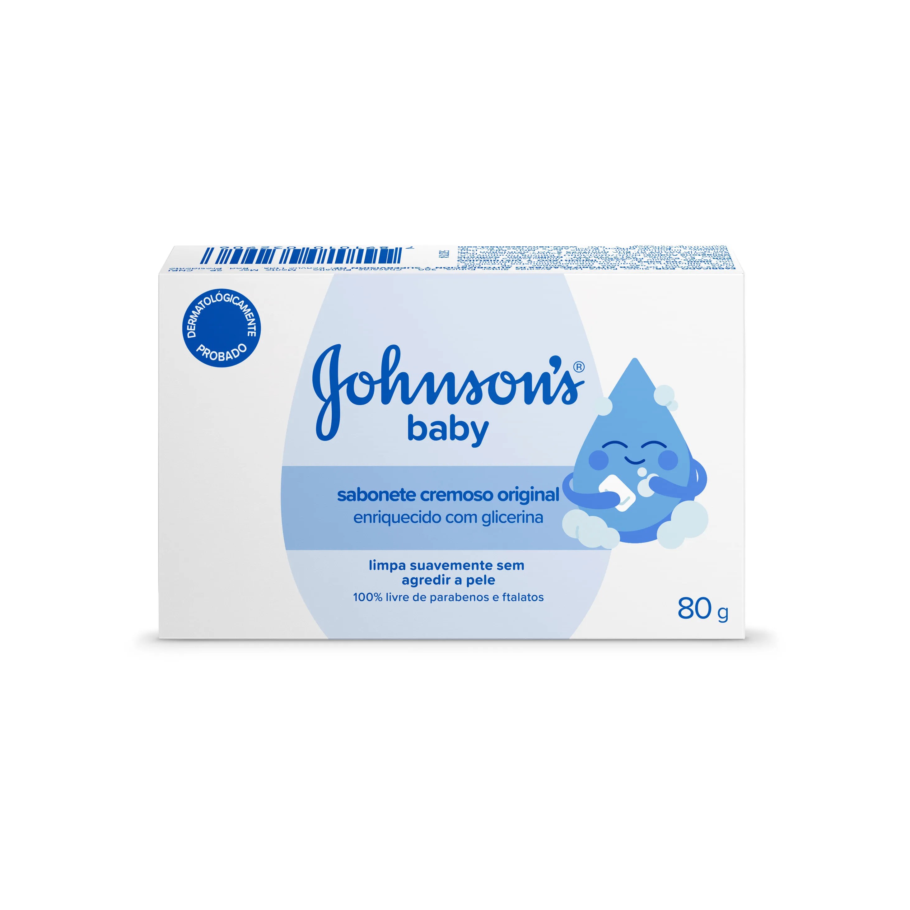 Sabonete Johnsons Baby Original 80g — foto do produto em fundo branco