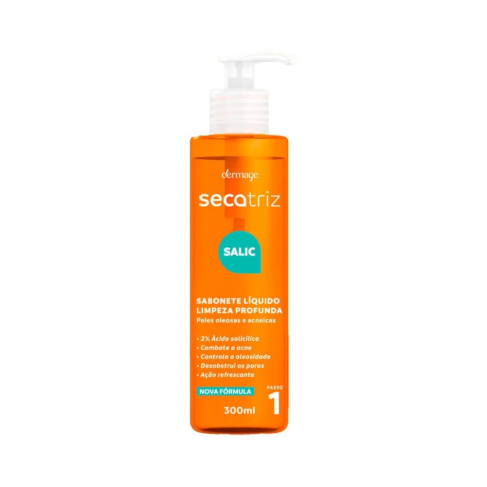 Sabonete Liquido Dermage Secatriz Salic 300ml — foto do produto em fundo branco