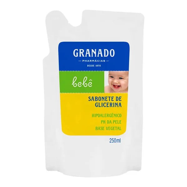 Sabonete Líquido Granado Bebê 250ml Refil — foto do produto em fundo branco