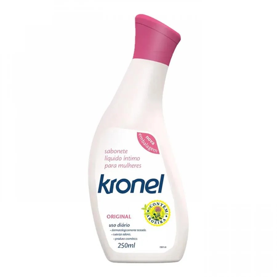 Sabonete Líquido Íntimo Kronel Original 250ml — foto do produto em fundo branco
