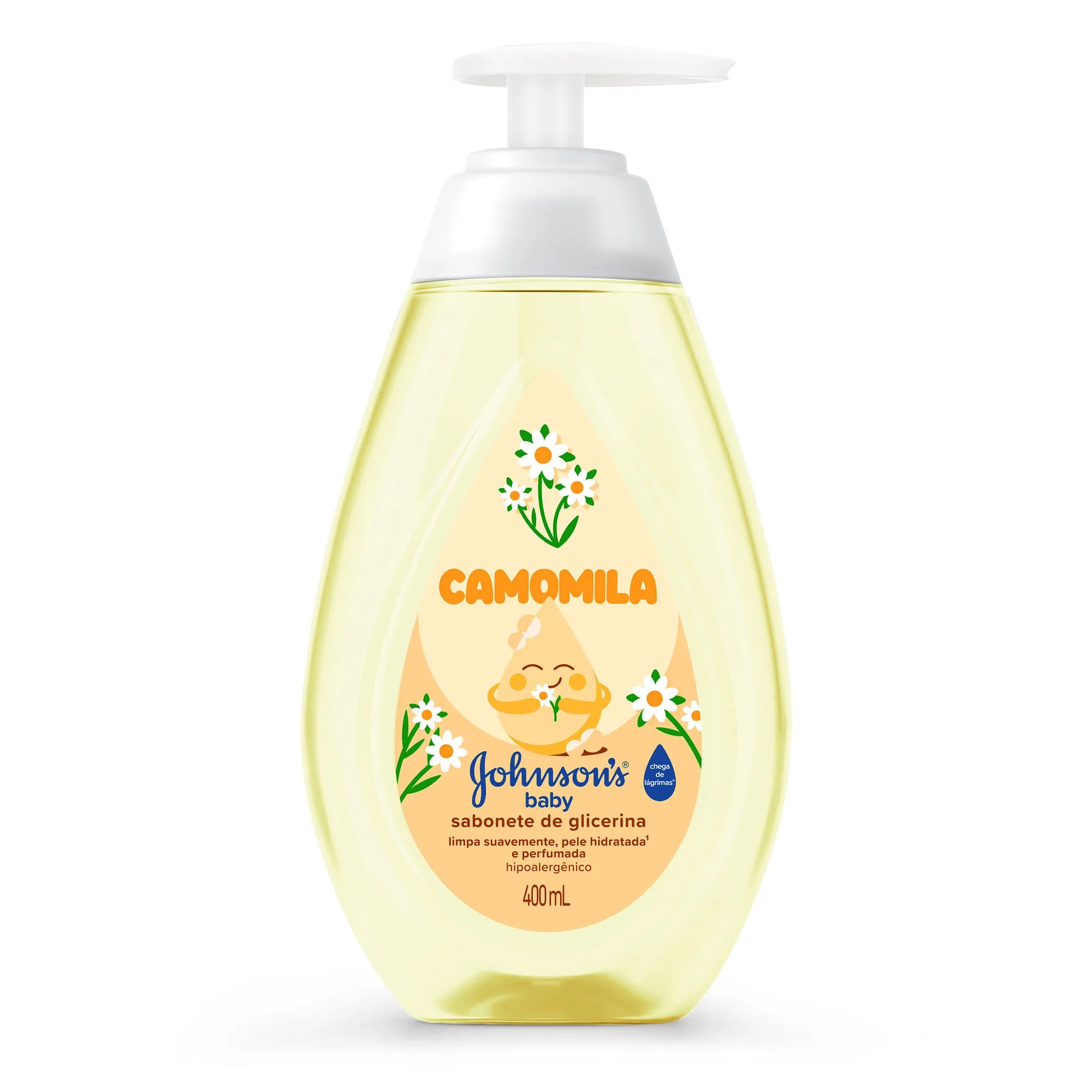 Sabonete Líquido Johnson's Baby Camomila 400ml — foto do produto em fundo branco