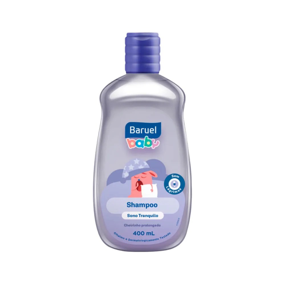Shampoo Baruel Baby 400ml Sono Tranquilo — foto do produto em fundo branco