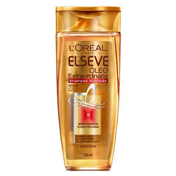 Shampoo Elseve Óleo Extraordinário Nutrição 200ml — foto do produto em fundo branco