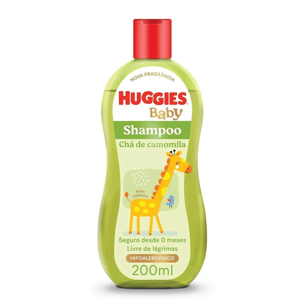 Shampoo Huggies Chá De Camomila 200ml — foto do produto em fundo branco