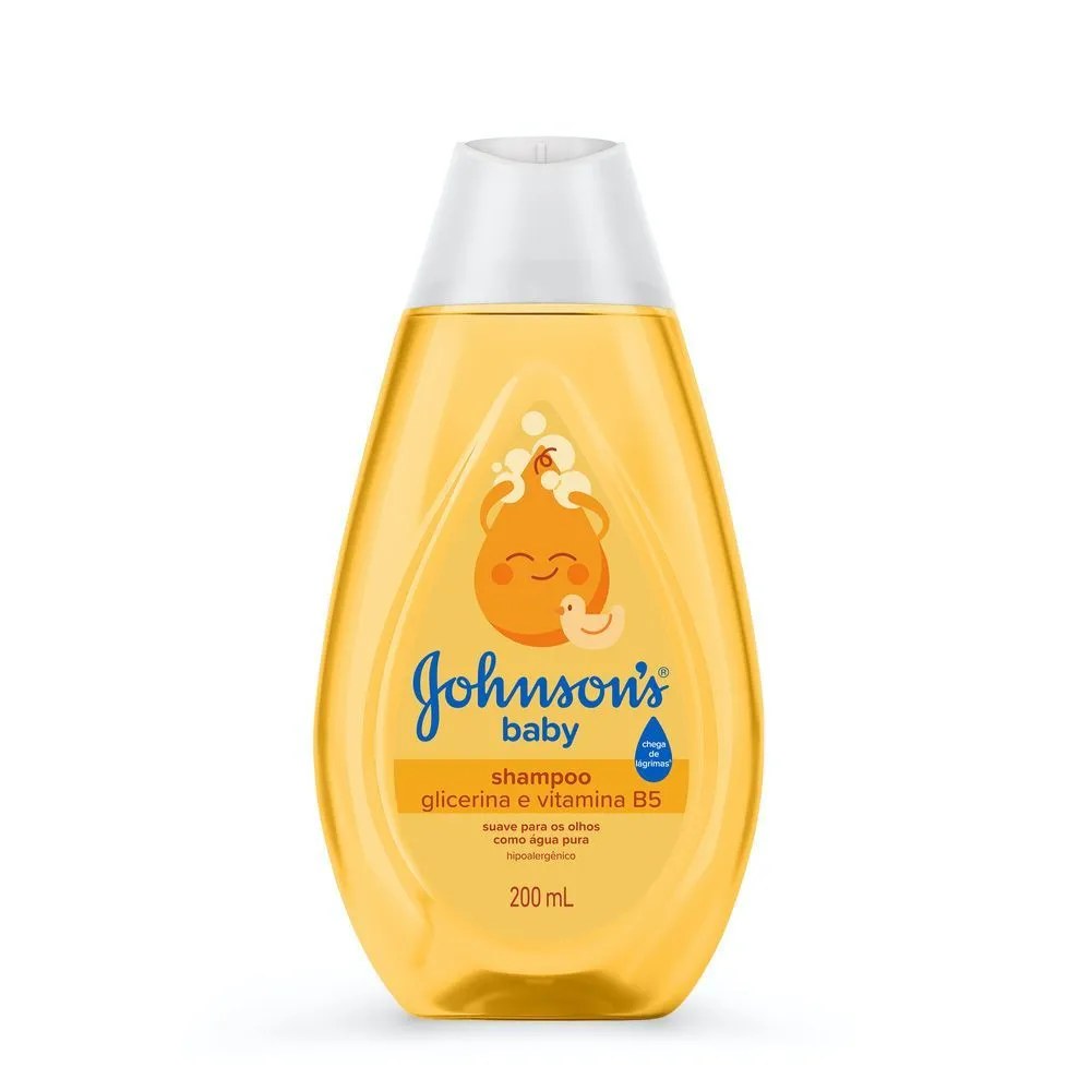 Shampoo Johnson's Baby Regular 200 Ml — foto do produto em fundo branco