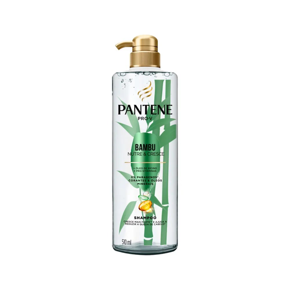 Shampoo Pantene Bambu 510ml — foto do produto em fundo branco