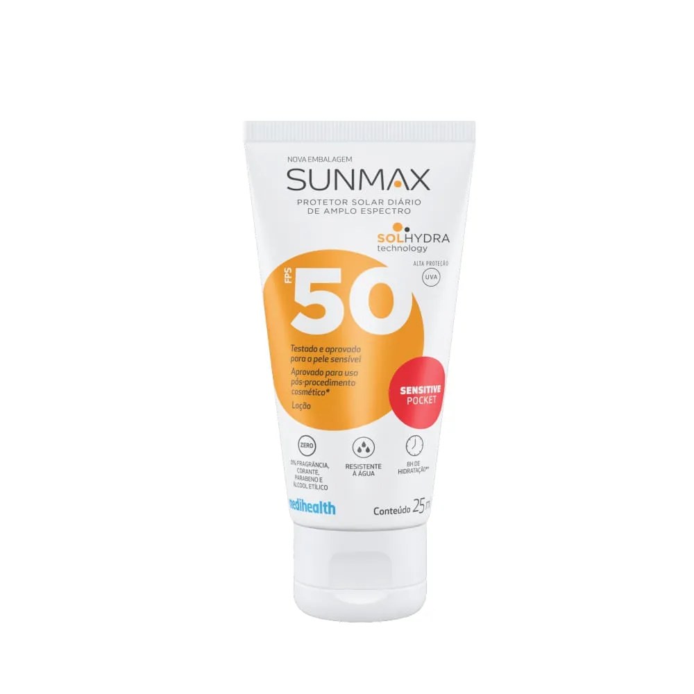 Sunmax Sensitive Fps50 25ml — foto do produto em fundo branco