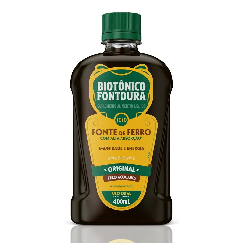 Suplemento Alimentar Biotônico Fontoura Original 400ml — foto do produto em fundo branco