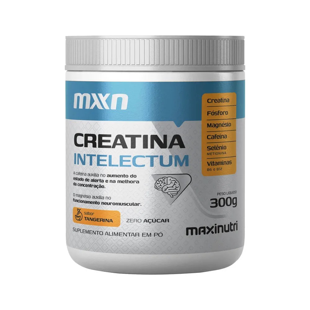 Suplemento Alimentar Creatina Intelectum Maxinutri Sabor Tangerina 300gr — foto do produto em fundo branco