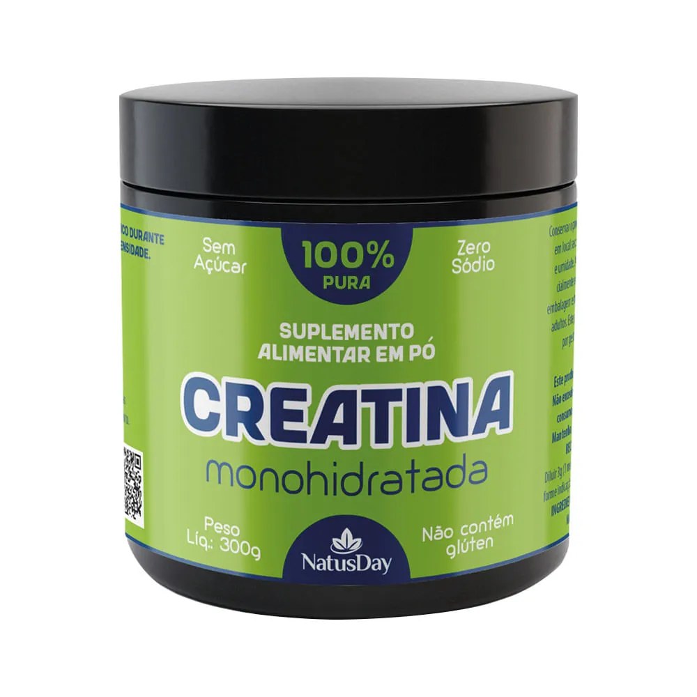 Suplemento Alimentar Natusday Creatina Monohidratada 300gr — foto do produto em fundo branco