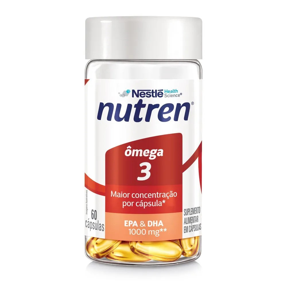 Suplemento Alimentar Nutren Omega 3 60 Capsulas — foto do produto em fundo branco