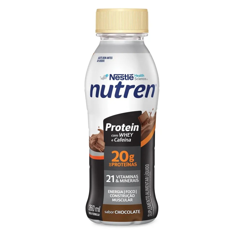 Suplemento Alimentar Nutren Protein Whey 20g De Proteínas Chocolate 260ml — foto do produto em fundo branco