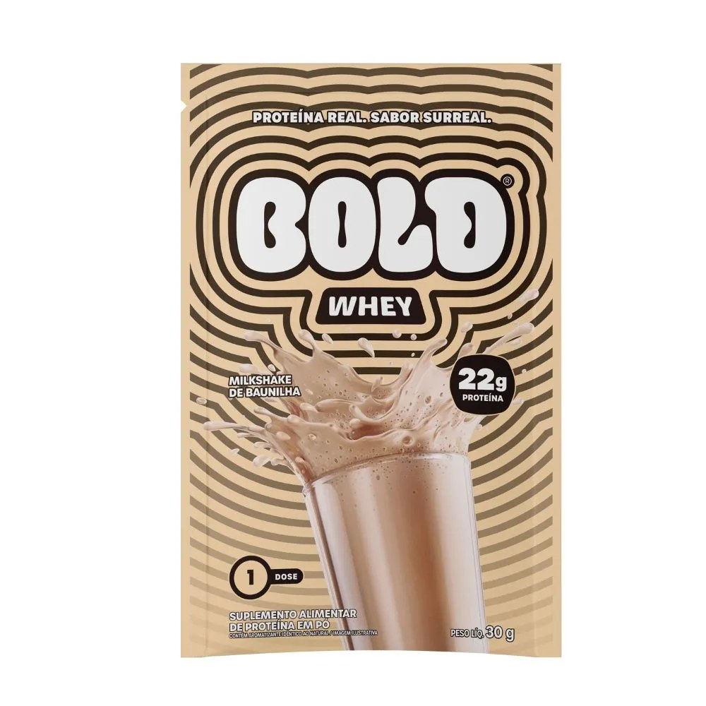 Suplemento Bold Whey Milkshake De Baunilha 30g — foto do produto em fundo branco