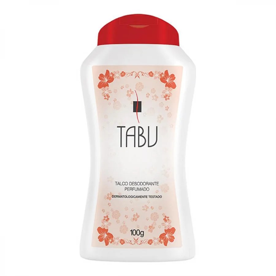 Talco Perfumado Tabu 100g — foto do produto em fundo branco